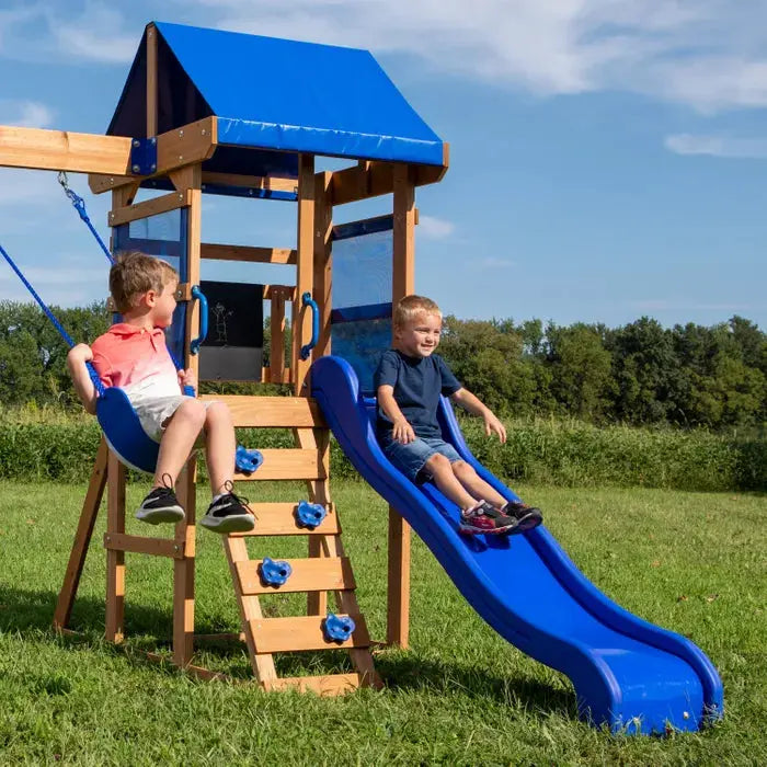 Backyard Discovery Aire de jeux en bois Aurora avec toboggan. - GLOBAL ASSET