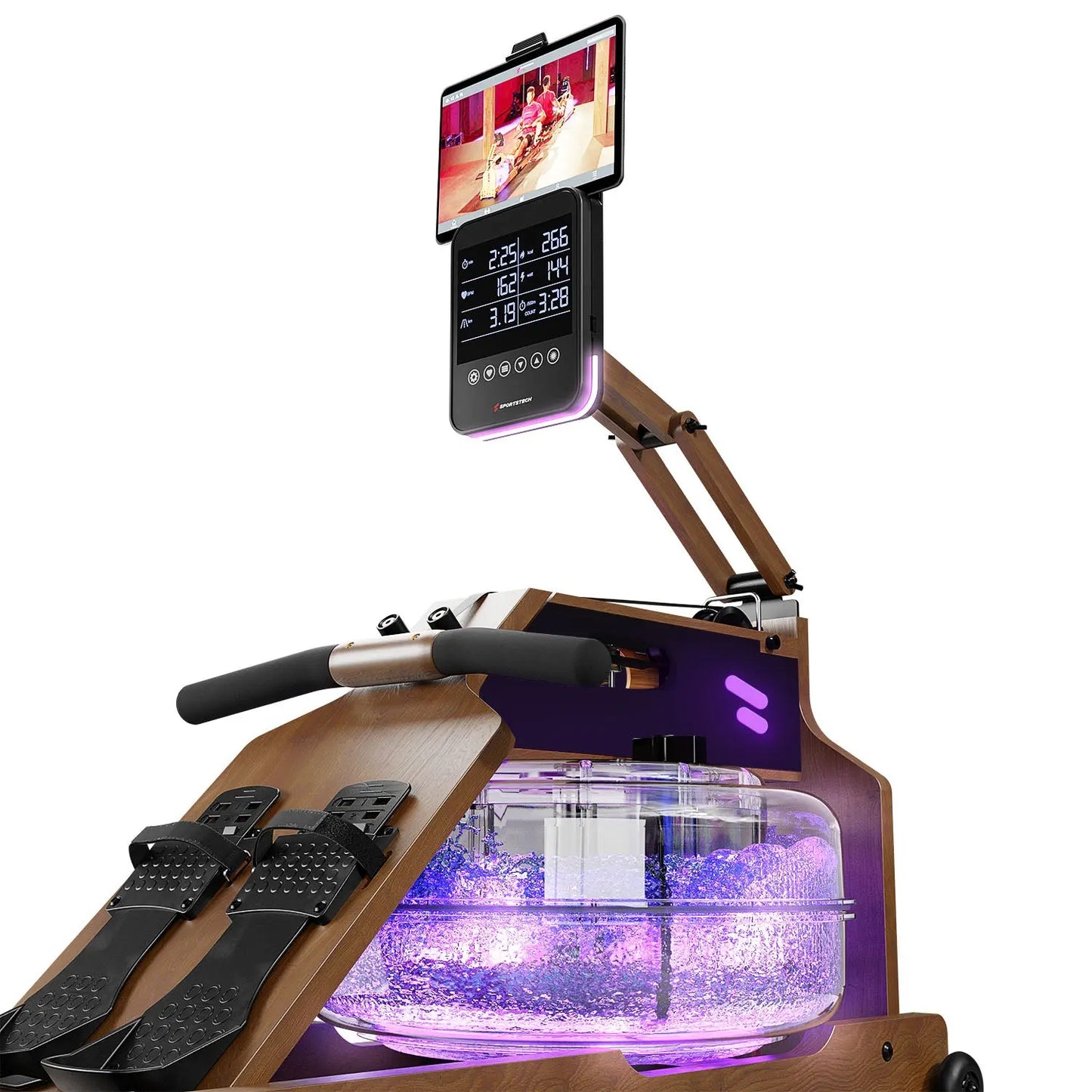 Rameur à Eau Sportstech WRX1000 Rameur Bois foncé . - GLOBAL ASSET