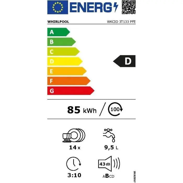 lave-vaisselle tout intégrable WHIRLPOOL WKCIO3T133PFE - GLOBAL ASSET