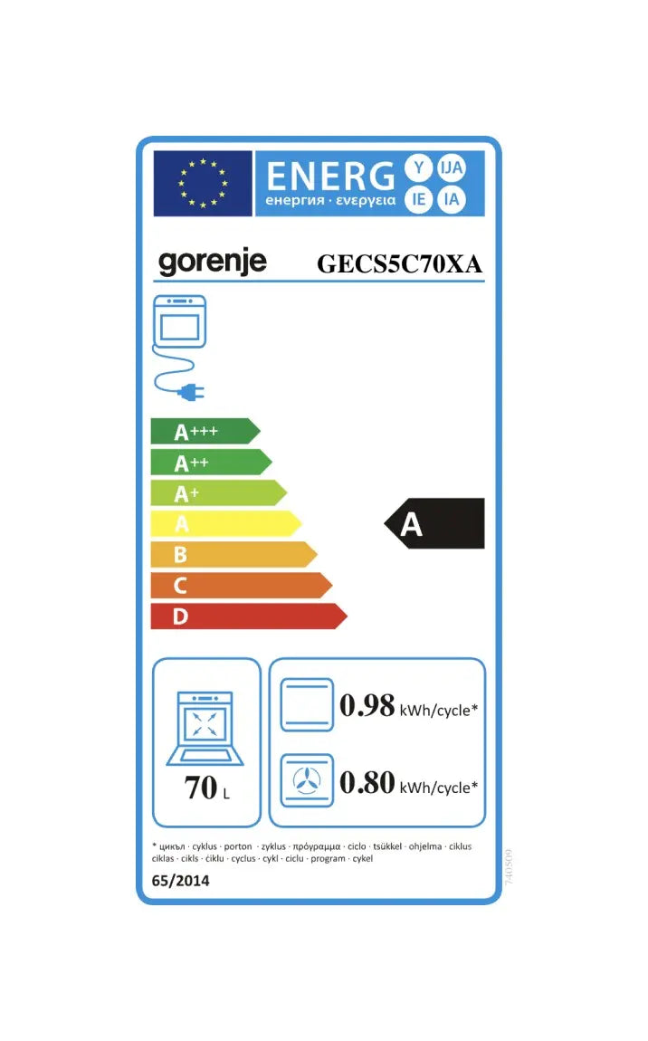 Cuisinière vitrocéramique GORENJE GECS5C70XA - GLOBAL ASSET