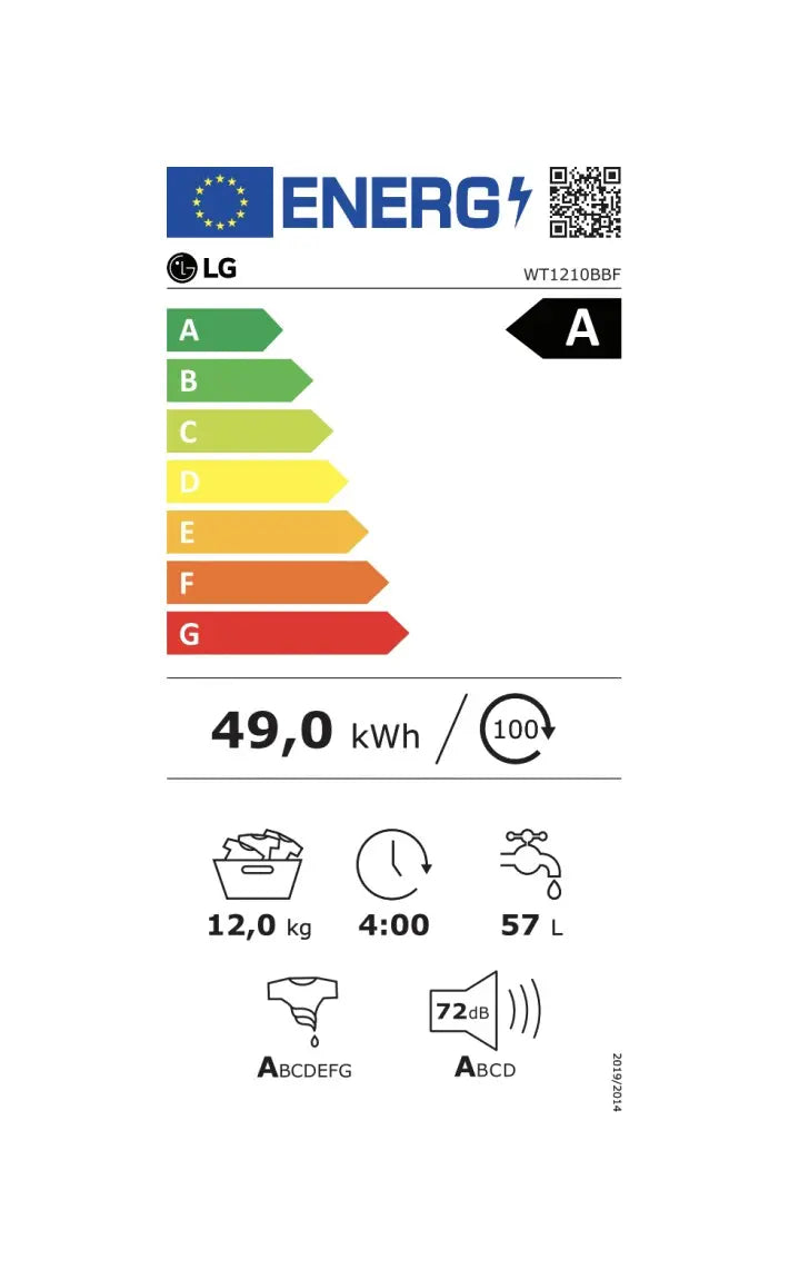 Lave-linge séchant WashTower LG WT1210BBF - GLOBAL ASSET
