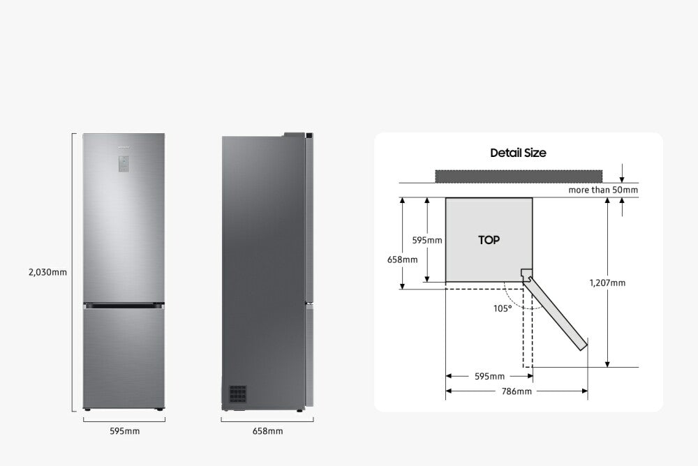 Réfrigérateur Combiné Samsung RB38C600ESA/EF- 390 L