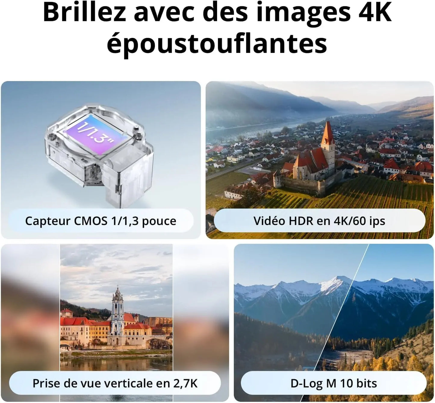 Drone Dji Flip RC 2 GL Gris et Noir - GLOBAL ASSET