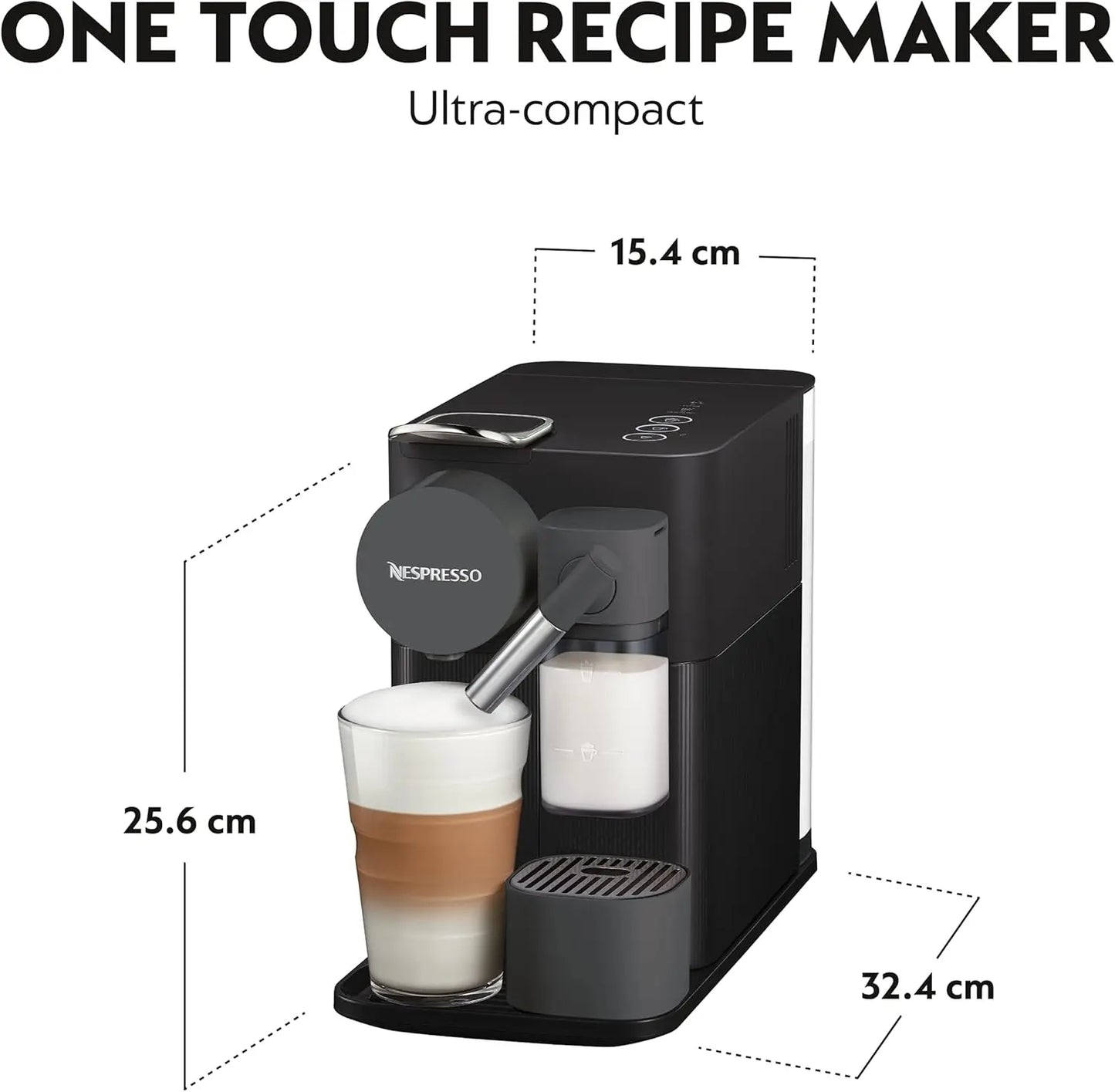 Machine à capsules Delonghi en 510.B Lattissima One Evo 132193451 noir - GLOBAL ASSET