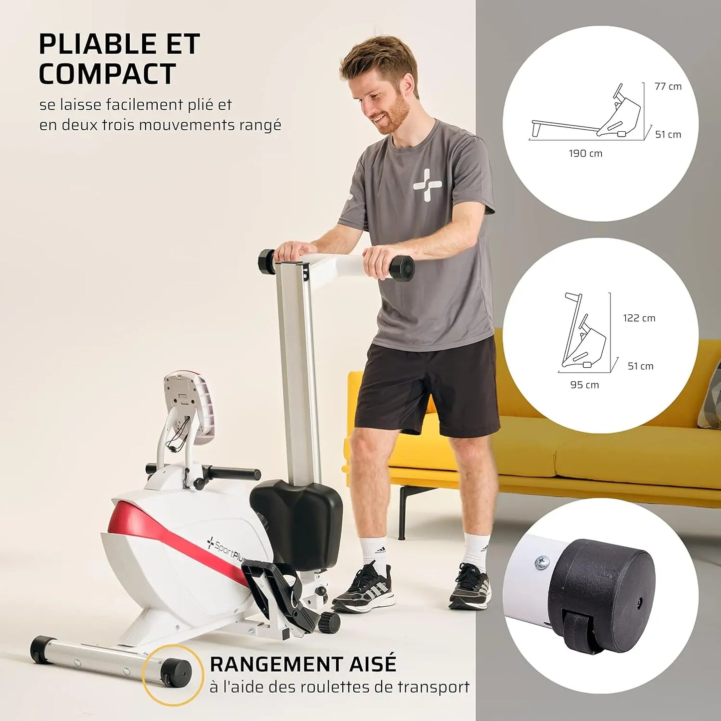 Sportplus sp-mr-008 Rameur SportPlus