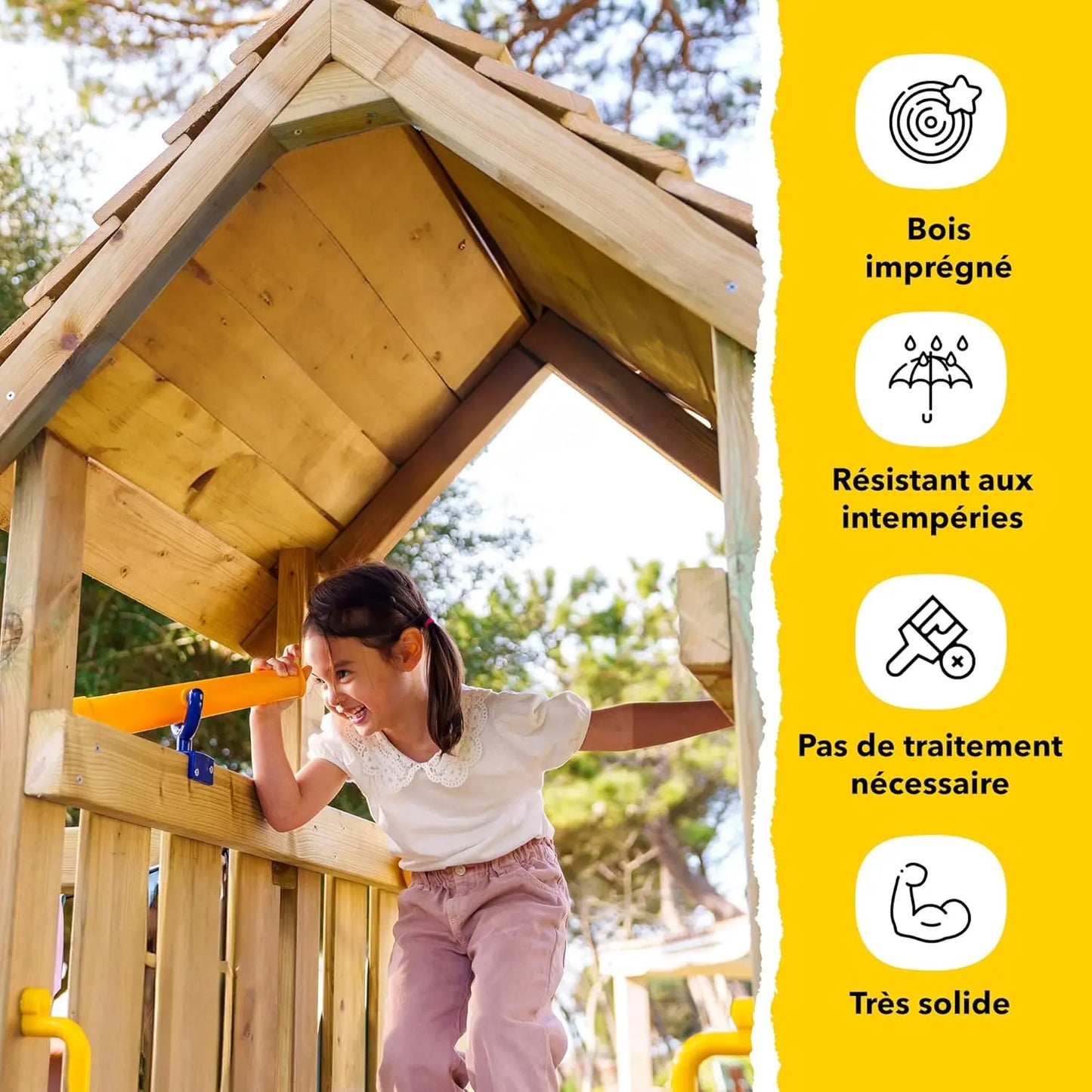 Wickey Aire De Jeux Multiflyer Toit En Bois Avec Balançoire Anthracite - GLOBAL ASSET