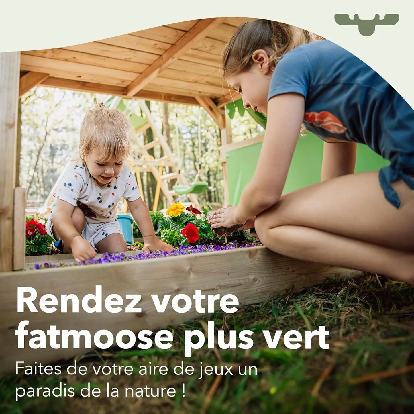 Fatmoose Aire de jeux Fruityforest avec toboggan Vert Pomme - GLOBAL ASSET