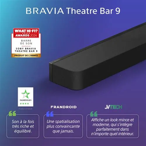 Barre de son Sony Bravia Theatre Bar 9 Dolby Atmos Noir - GLOBAL ASSET