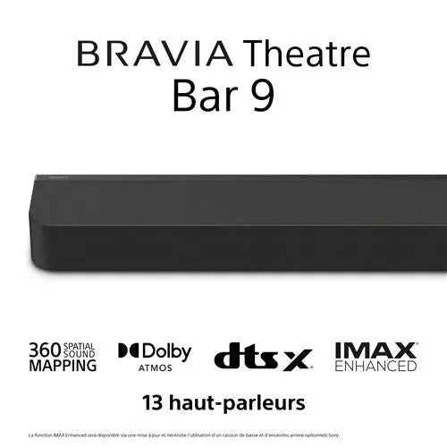 Barre de son Sony Bravia Theatre Bar 9 Dolby Atmos Noir - GLOBAL ASSET