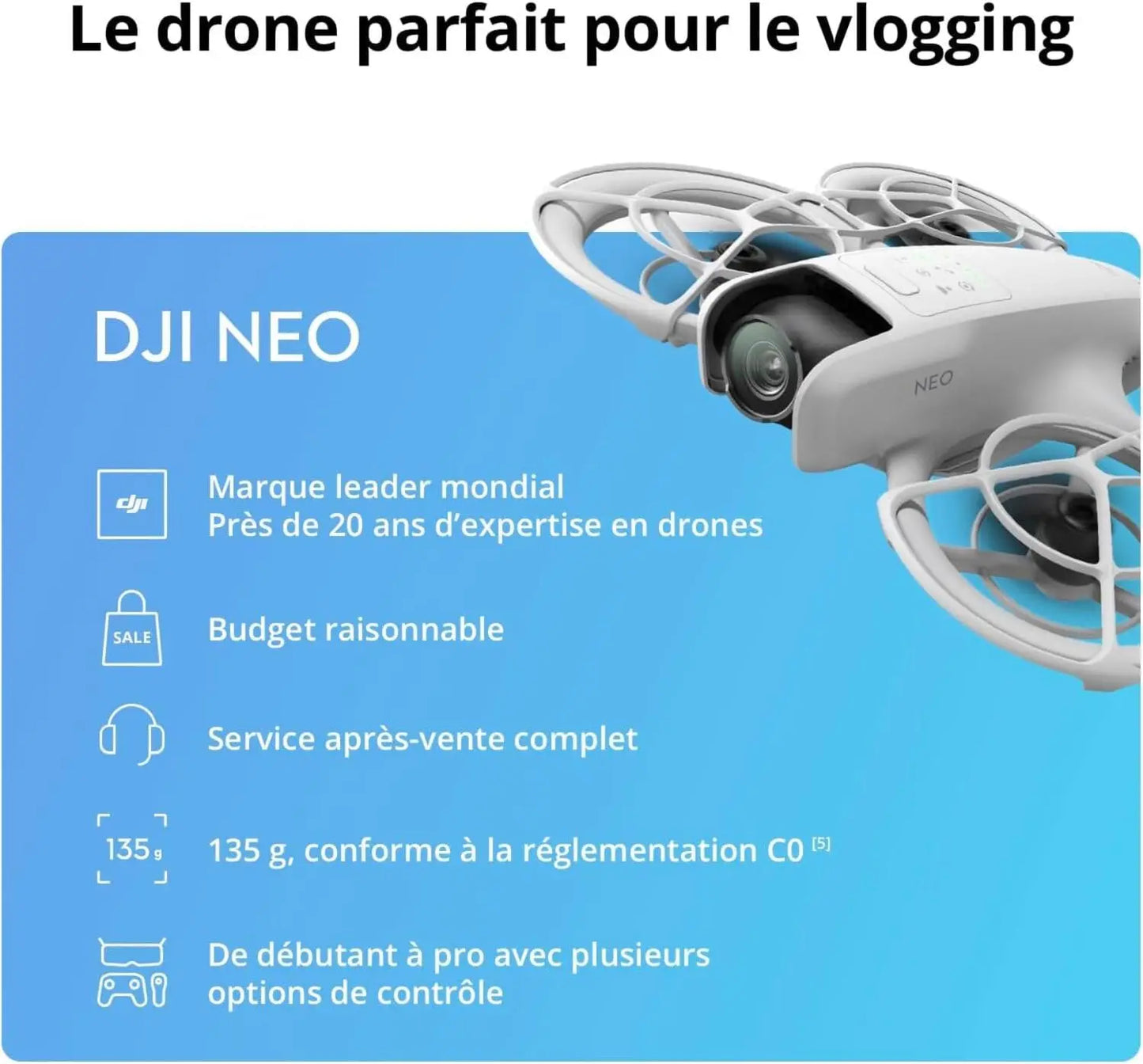 Drone Dji Neo Bluetooth Gris - GLOBAL ASSET