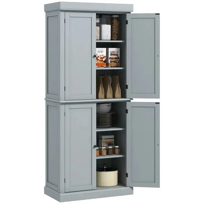 HOMCOM Buffet haut armoire de cuisine dim. 76 x 40,5 x 184 cm HOMCOM
