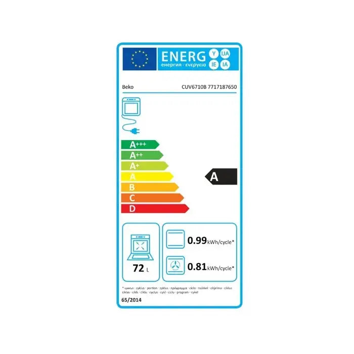 BEKO Cuisinière vitrocéramique 72l 4 Feux Blanc - GLOBAL ASSET
