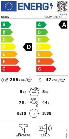 Lave-linge Séchant Candy csws 485 twmre 47 - GLOBAL ASSET