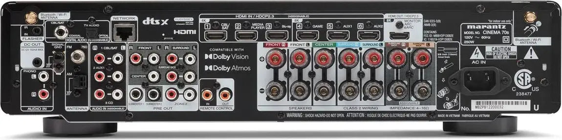 Marantz Marantz Cinema 70S Slim Récepteur AV 7.2 canaux Noir - GLOBAL ASSET