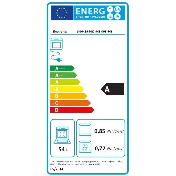 ELECTROLUX Cuisinière induction multifonction Pyrolyse Lki648944k 3 foyers - GLOBAL ASSET
