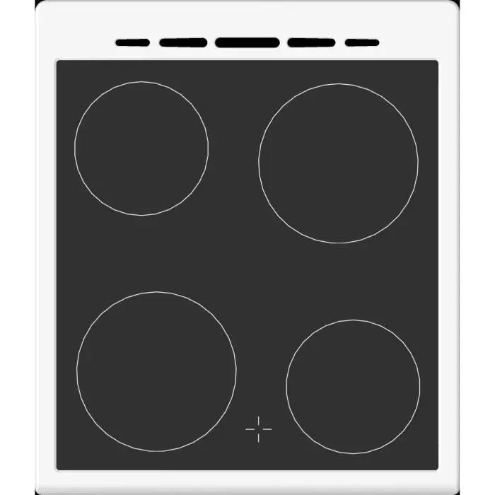 Cuisinière vitrocéramique continental edison Cecv50fcw 4 feux - GLOBAL ASSET