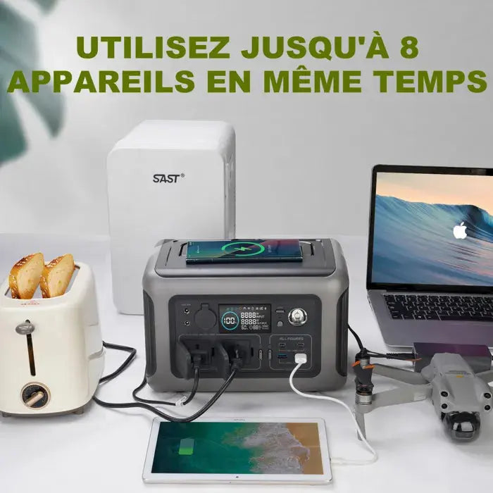 Générateur solaire portable ALLPOWERS R600, batterie 299Wh avec panneau solaire 100W, station d'énergie 600W - GLOBAL ASSET