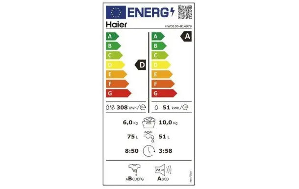 Lave-linge Sechant 10 kg Haier HWD100-B14979S. - GLOBAL ASSET
