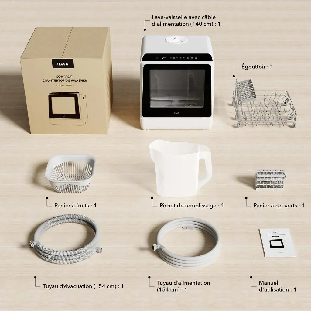 Mini lave-vaisselle de comptoir portable HAVA R01 - GLOBAL ASSET