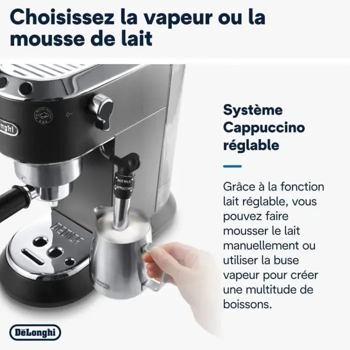 Machine expresso classique - DELONGHI EC685.BK Dedica Style - Noir - GLOBAL ASSET