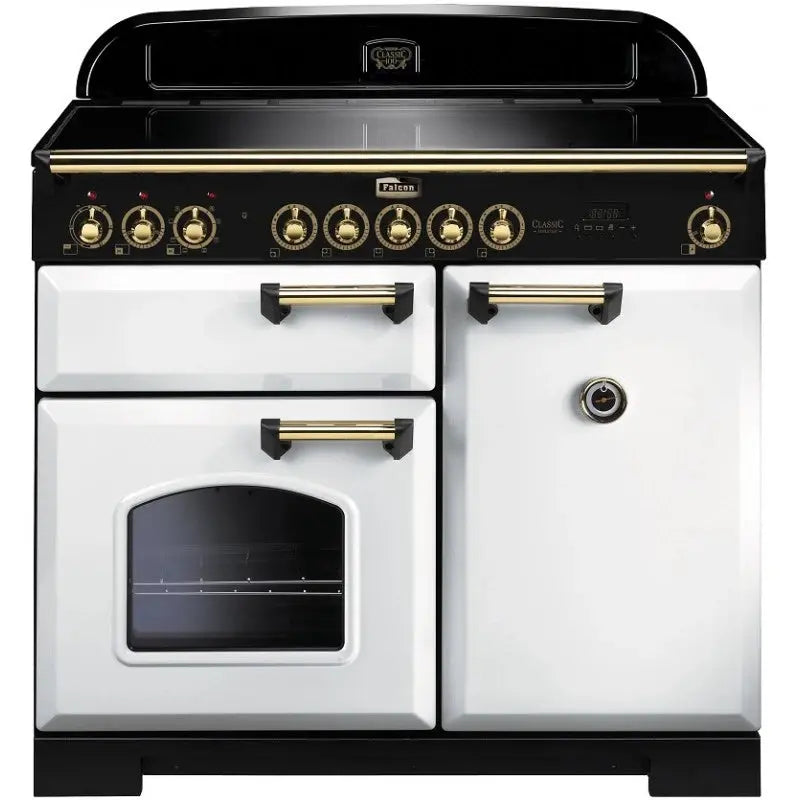 FALCON Piano de cuisson induction Classic Deluxe 100 CDL100EI blanc laiton - GLOBAL ASSET