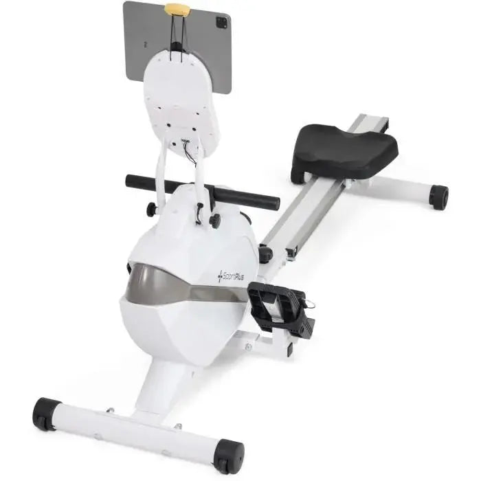 Rameur magnétique pliable SPORTPLUS - 8 niveaux de résistance - Blanc SportPlus