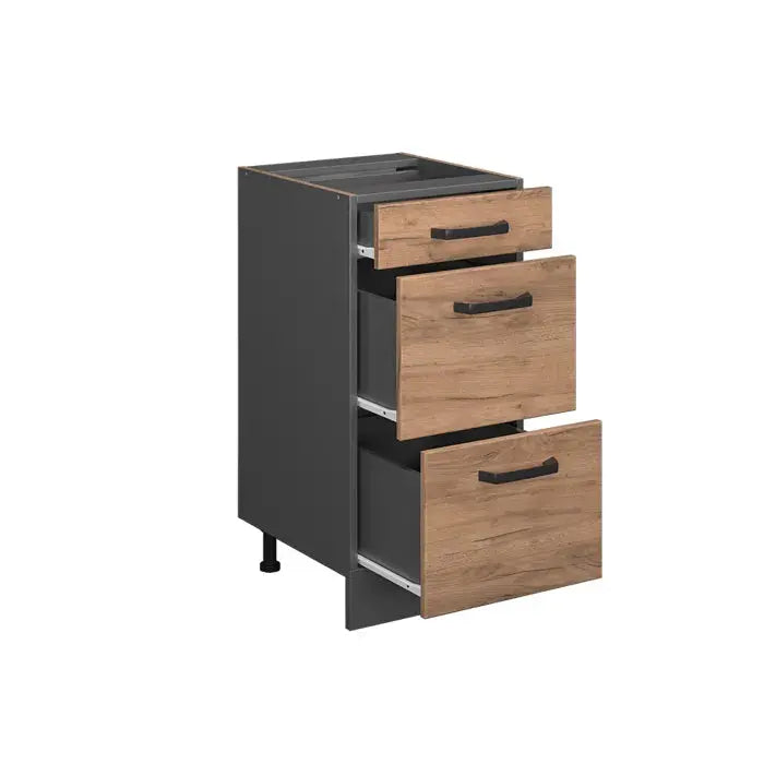 Vicco Meuble cuisine 40cm chêne de force doré avec tiroirs sans pt Vicco