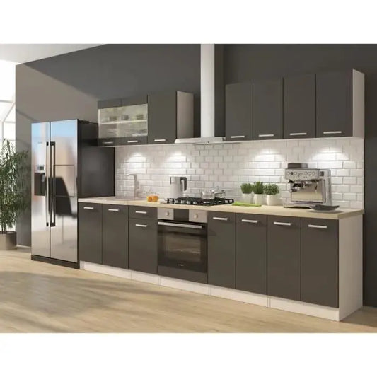 Ultra Cuisine complete avec meuble four et plan de travail inclus L 300 cm ULTRA