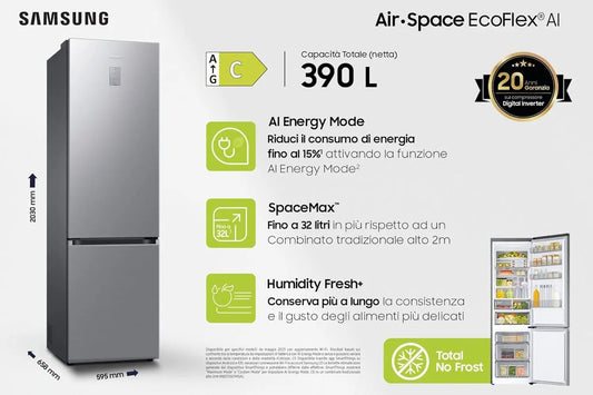 Samsung RB38C776CS9/EF Réfrigérateur Combi C Acier inoxydable - GLOBAL ASSET