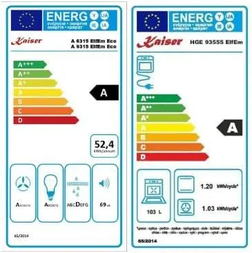 Kaiser Cuisinière hge 93555 Cuisinière électrique gaz - GLOBAL ASSET