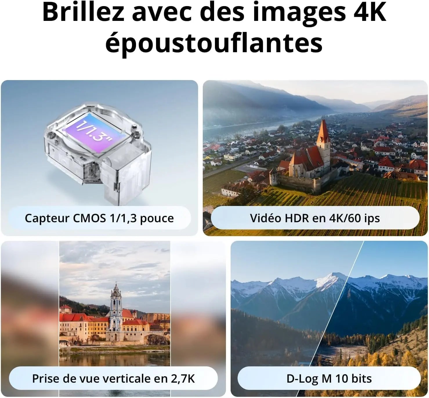 Drone Dji Flip RC 2 GL Gris et Noir - GLOBAL ASSET