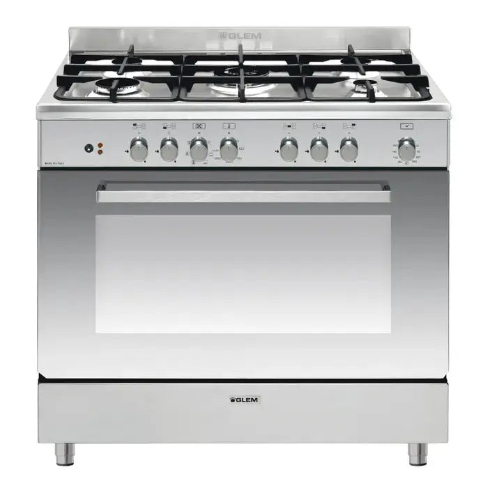 Piano de cuisson GLEM GEB96CIX 5 foyers Inox - GLOBAL ASSET