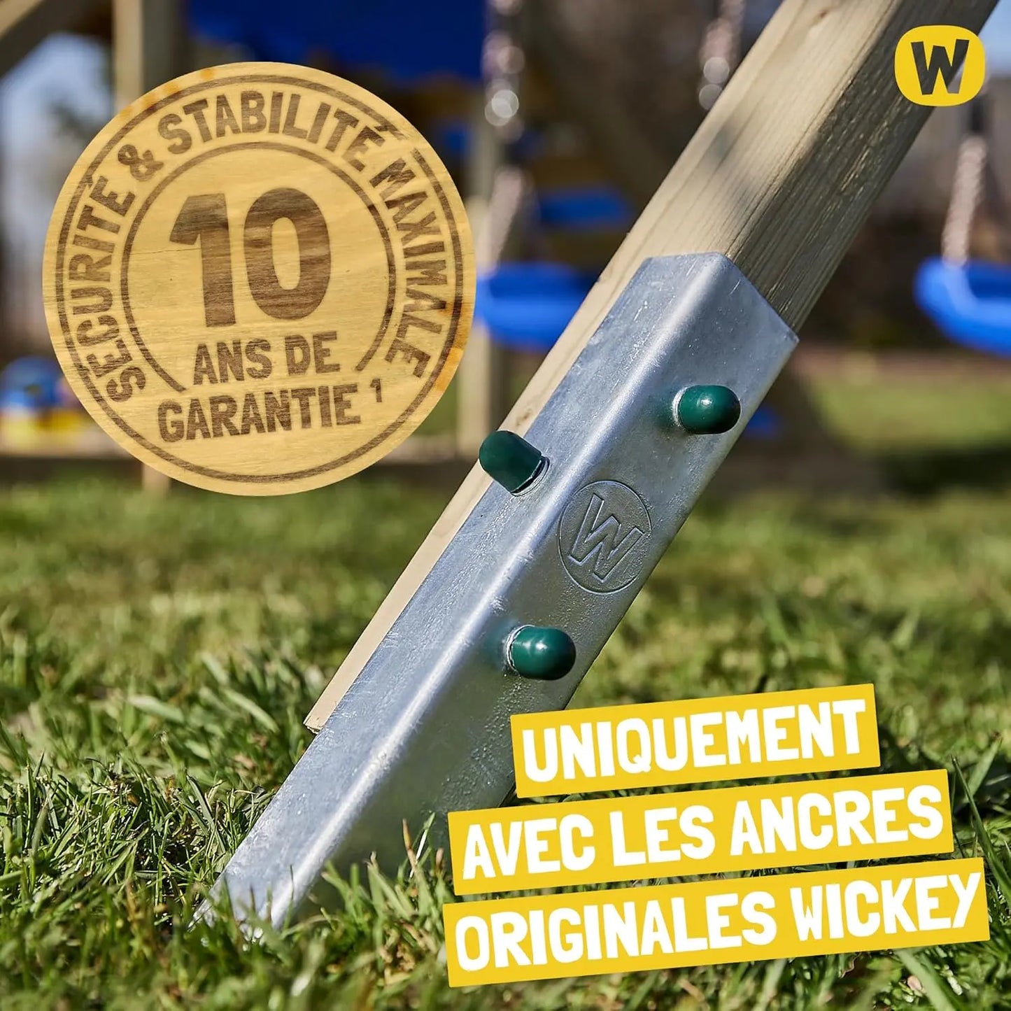 Wickey Aire De Jeux Multiflyer Toit En Bois Avec Balançoire Anthracite - GLOBAL ASSET