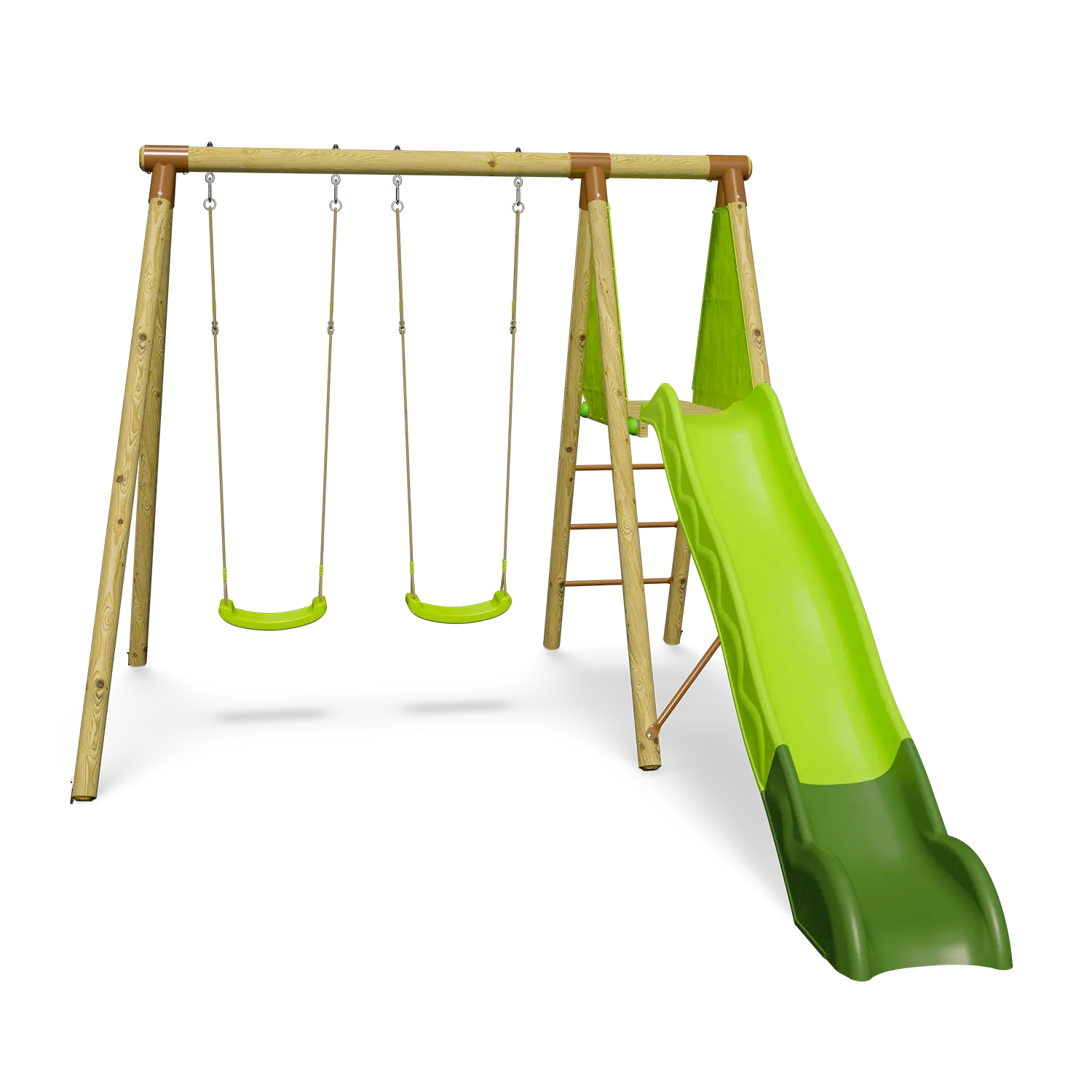Balançoire en bois 2,30 m Topwood LUMI - 4 enfants - GLOBAL ASSET
