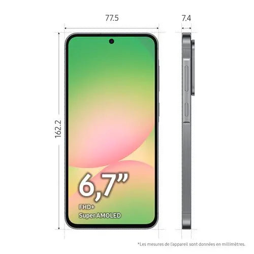 Smartphone Samsung Galaxy A56 6,7" 5G Nano SIM 128 Go Graphite SAMSUNG