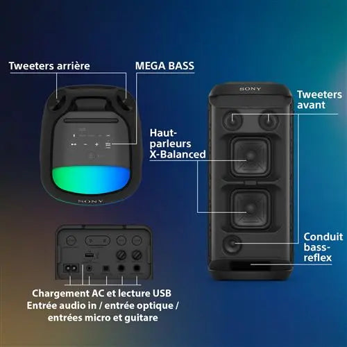 Sony Enceinte High Power Bluetooth SRS-XV800 Noir SONY