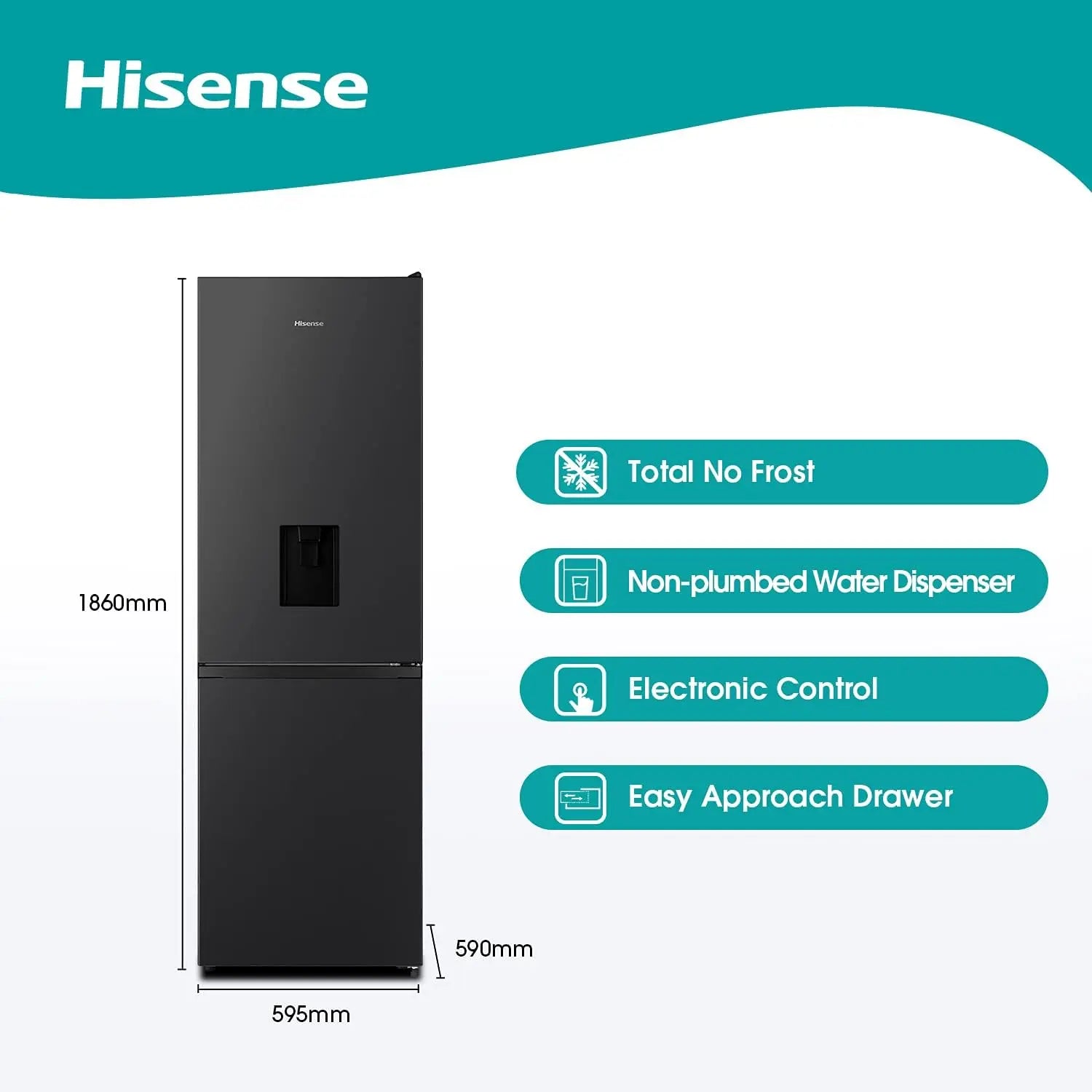 HISENSE Réfrigérateur combiné RB390N4WBE- 304 L - GLOBAL ASSET
