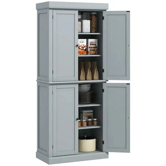 HOMCOM Buffet haut armoire de cuisine dim. 76 x 40,5 x 184 cm HOMCOM
