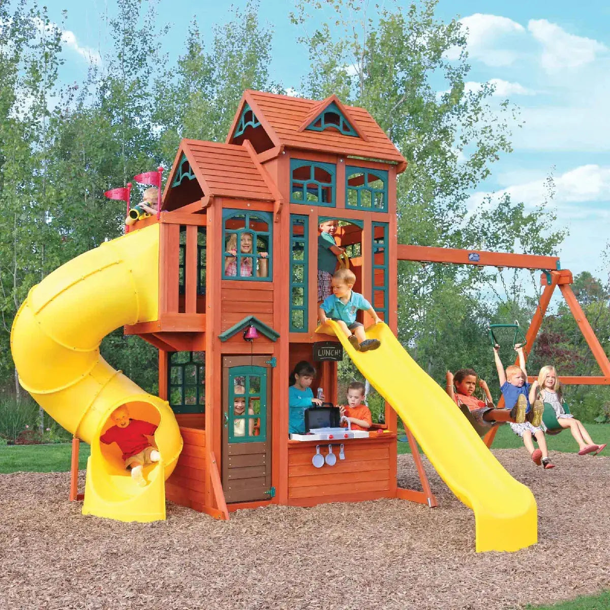 Kidkraft Aire de Jeux en bois Canyon Ridge. - GLOBAL ASSET
