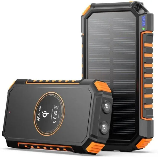Chargeur de Batterie Solaire 20000mAh – Double USB Étanche Antichoc et Lumière LED - GLOBAL ASSET