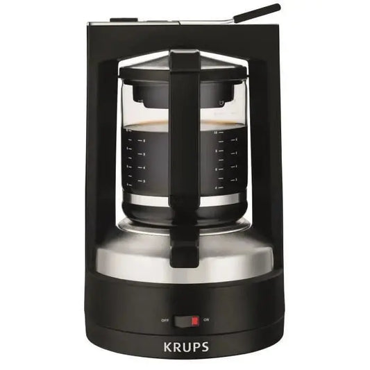 KRUPS - Cafetière à pression - 12 tasses - 850W - réservoir de 1 L - noir - T8 - GLOBAL ASSET