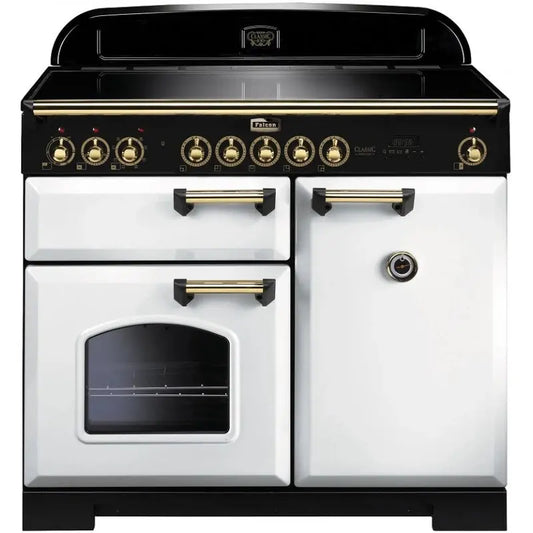 FALCON Piano de cuisson induction Classic Deluxe 100 CDL100EI blanc laiton - GLOBAL ASSET